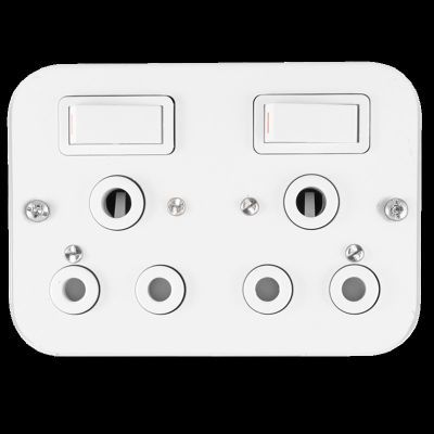 Picture of Industrial Double Std 164-1 Switched Socket On Surf Box