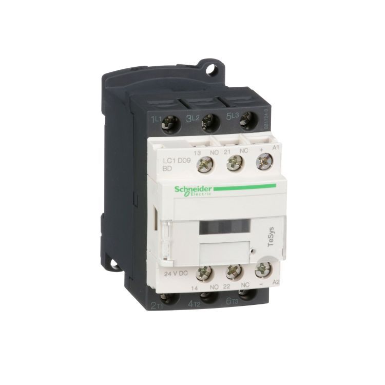 Picture of Contactor 9A AC3 1No+1Nc 24VDC Coil