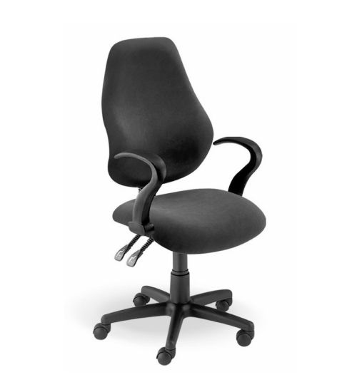 Picture of FLAMINGO H/B CHAIR + ARMS BLACK FABRIC